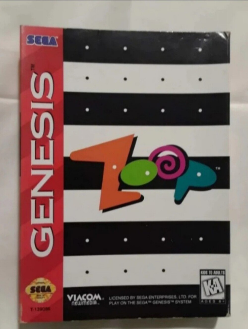 Vintage Sega Genesis zoop video game